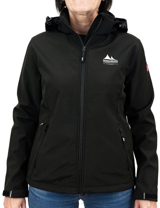 Nordberg Ingrida Softshell Jas Dames - Zwart - Maat 3XL