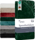 Blumtal Drap-housse Hiver Cashmere Touch - 120 x 200 cm - Vert foncé