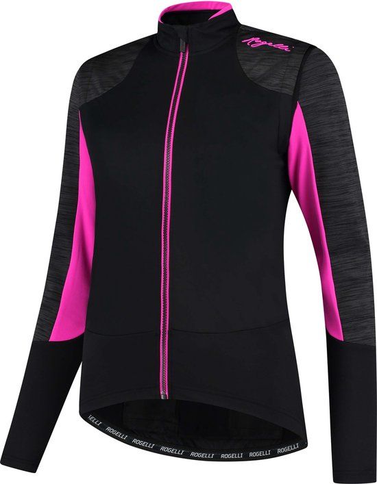 Rogelli Glory Fietsjack Winter Dames - Zwart Grijs Roze - L