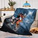 Merkloos Warme Flanellen Dekbedovertrek met Motor Theme 150 x 200 cm