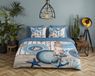 HIP dekbedovertrek mandalas/ maritiem - Lits jumeaux 240x200/220 cm - Bleu - 100% Coton satin