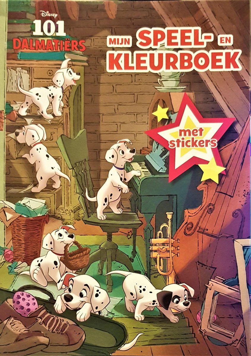 Disney 101 Dalmatiërs DISNEY 101 DALMATIERS KLEURBOEK - SPELLETJES BOEK MET STICKERS