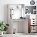 Maison Exclusive Bureau exclusif - Blanc, 91 x 50 x 149 cm, fabriqué en panneaux de particules