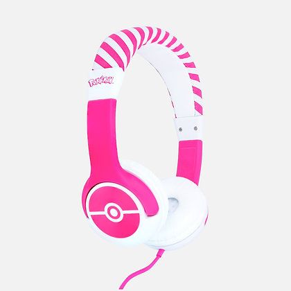 OTL Technologies Pokémon Pokéball Pink Kids Headphone - Wired - 3.5mm Connector - 85dB