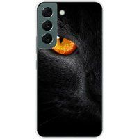 Samsung Galaxy S22 Oeil de panthere bedrukt siliconen hoesje