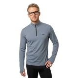 BOSS für Herren. 50564514 Graues Active-Sweatshirt mit halbem Reißverschluss (L), Lässig, Sportlich, Polyester