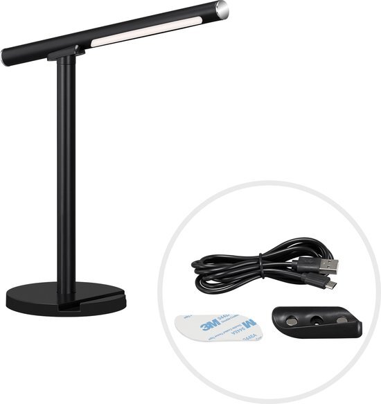 Briloner Leuchten EVERYWHERE Tafel-&Wandlamp - touch 1,5W CCT akku met USB zwaart metal-plastic