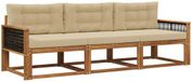 vidaXL Acacia Bois Lounge set 3-delig Naturel et Beige