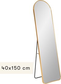 Staande Spiegel Nessa Goud - 40 x 150 cm - Ovaal - Goud