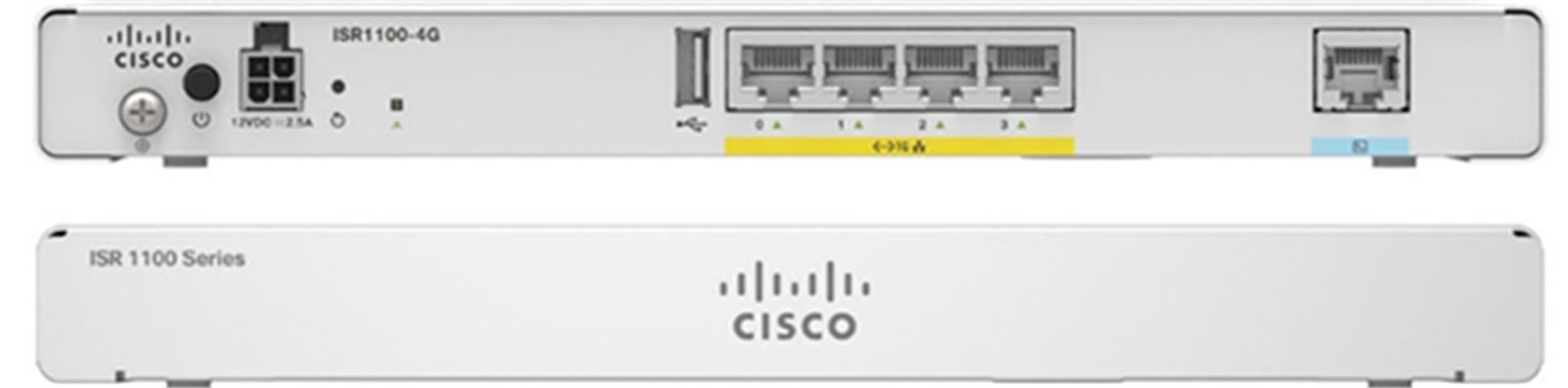 Cisco ISR1100-4G Router - Gigabit Ethernet - 4x Ports - Grey