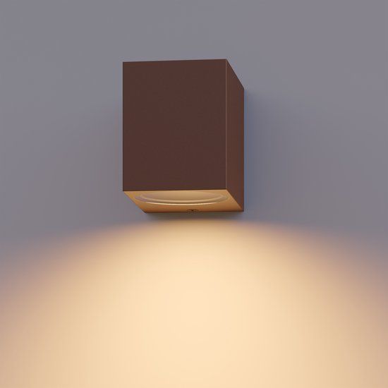 Calex Sanremo Wandlamp - GU10 - IP54 - Roestkleur - Buiten