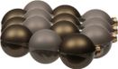 Othmar Decorations Bv 18x stuks kerstversiering kerstballen eucalyptus grijs/bruin van glas - 8 cm - mat/glans - Kerstboomversiering