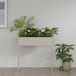 en.casa Plantenstandaard Joensuu 80x80x25 cm staal lichtgrijs