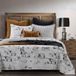 Paseo HiEnd Accents Paseo Road Ranch Life 3-delige dekbedovertrekset met kussenslopen, witte en zwarte cowboykoe longhorn paardenprint, 1 quilt, 2 kussenslopen
