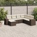 Maison Exclusive - Ensemble de jardin, 7 pièces, avec coussins, marron, en polyrotin