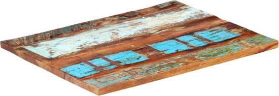 vidaXL Tafelblad Rechthoekig 70x90 cm Massief Gerecycled Hout