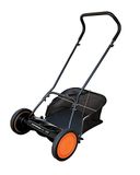 Earthwise 1716-18EWGC, handgrasmaaier, 7 messen, 45,7 cm (18 inch) met opvangmand, zwart