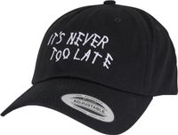 Mister Tee Never Too Late Dad Cap Verstelbare pet - Zwart