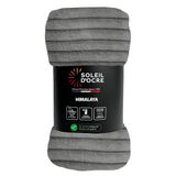 Soleil d'ocre Himalaya Flanel Fluweel Sprei Grijs 180 x 220 cm