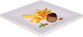 Merkloos / Sans marque Koopman International BBQ/Verjaardag feest bordjes - 8x - Wit - 21 cm - Suikerriet
