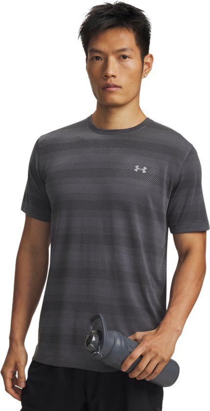 Under Armour UA Velociti SS-GRY Heren Sportshirt - Castlerock - Reflecterend - XXL
