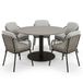 AVH-Collectie Sanoa Union dining tuinset 140xH75 cm 6 delig terre polystone travertine