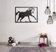 Homemania Wanddecoratie paard zwart van koudgewalst staal kunst huisdecoratie - voor woonkamer, kantoor, muur.