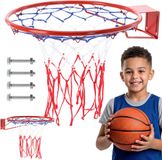 sarcia.eu Chomik M Świeży Spółka Jawna Stevige basketbalring met net, metalen ring, professionele basketbalring fi 45 cm