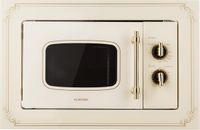 Klarstein Victoria 20 inbouw magnetron - retro, 20 L, 800 W magnetron / 1000 W grillvermogen, 3 combinatiefuncties, roestvrij staal, incl. Montageframe, ivoor