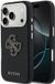 Guess PU Resin Logo Backcover - Geschikt voor iPhone 17 Pro - Zwart