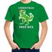 Bellatio Decorations Christmas Tree Rex Kersttrui shirt - groen - voor kinderen - Dinosaurus thema Kerstkleding - Christmas outfit 116/134