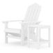 VidaXL Tuinstoel Adirondack met tafel HDPE wit