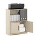 Furinno GRUEN Boekenplank, boekenkast met 2 niveaus, boekenkast met open plank met 2 deuren, opbergkast, 9,3 x 21,8 x 27, voor woonkamer, slaapkamer, thuiskantoor, Metropolitan Pine