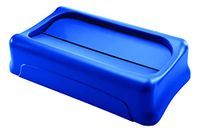 Rubbermaid Slim Jim Schwingdeckel, blauw