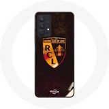 Maniacase Hoesje Samsung Galaxy A32 5G rcl lens oranje zwarte achtergrond
