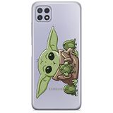 ERT GROUP Samsung A22 5G hoes origineel en officieel gelicentieerd Star Wars Baby Yoda 014 perfect aangepast aan de vorm van de mobiele telefoon, gedeeltelijk transparant