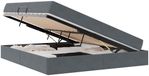 vidaXL Opbergbed met matras Donkergrijs 180 x 200 cm Fluweel