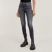 G-Star 3301 Skinny Wmn Dames Jeans - faded black magnet