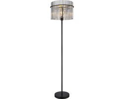 Globo vloerlamp Gorley - zwart - metaal - 38 cm - E27 fitting - 15698S