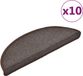vidaXL Trapmatten 10 stuks 65x24x4 cm Koffiebruin
