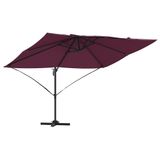 VidaXL Parasol Zwart, Rood