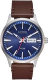 Nixon Sentry Solar Leather A1347-5091-00 Heren armbandhorloge