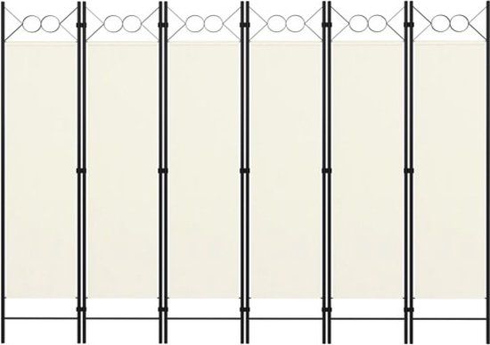 vidaXL Kamerscherm met 6 panelen 240x180 cm wit