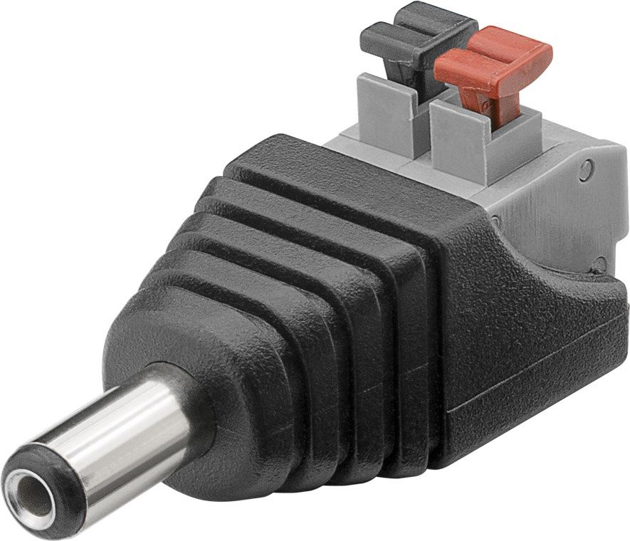 Goobay Terminal Block - 2-pin naar DC (5.50 x 2.10 mm) - Zwart