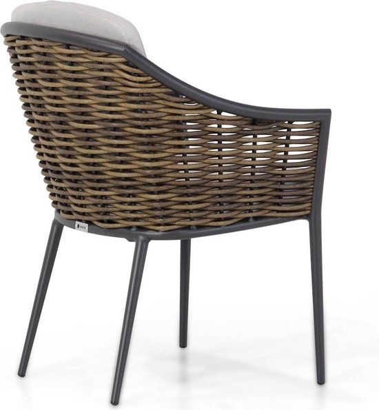Coco Olivine/Gianna 240 cm dining tuinset 7-delig grijs-antraciet