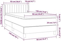 vidaXL Boxspring met matras stof crèmekleurig 90x190 cm