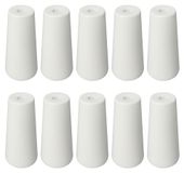 Generisch White Wooden Cord Knobs - Set of 10 - Curtain Accessories