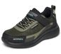Skechers Boy's Bounder 2.0 Aqua PACE Trainers, Zwart & Olijf Synthetisch/Textiel/Zilver Trim, 13 UK Kind