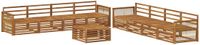 vidaXL - Bank loungeset - 8 zitplekken - Naturel - Massief Acacia Hout