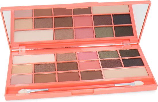 Makeup Revolution I Heart Chocolate & Peaches Palette - 16 Colors - Eyeshadow Palette